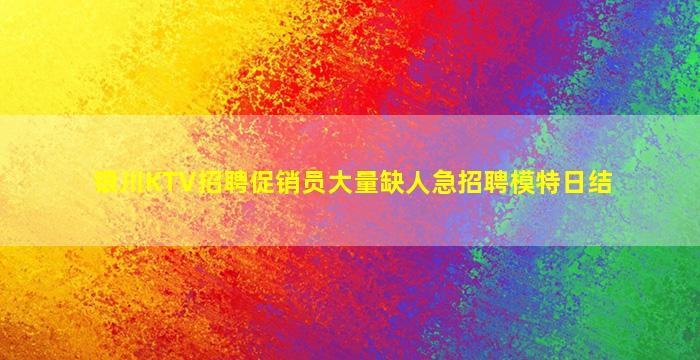 银川KTV招聘促销员大量缺人急招聘模特日结